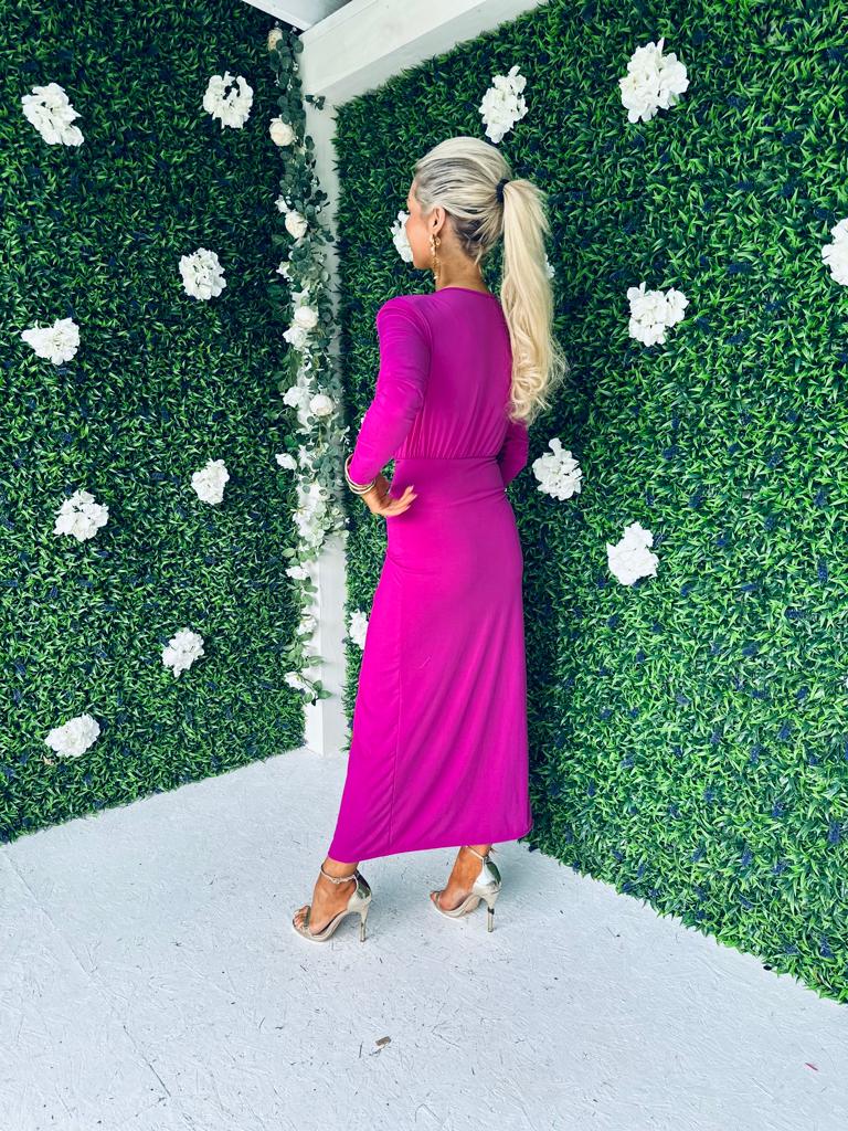 Demi Knot Detail Dress Orchid
