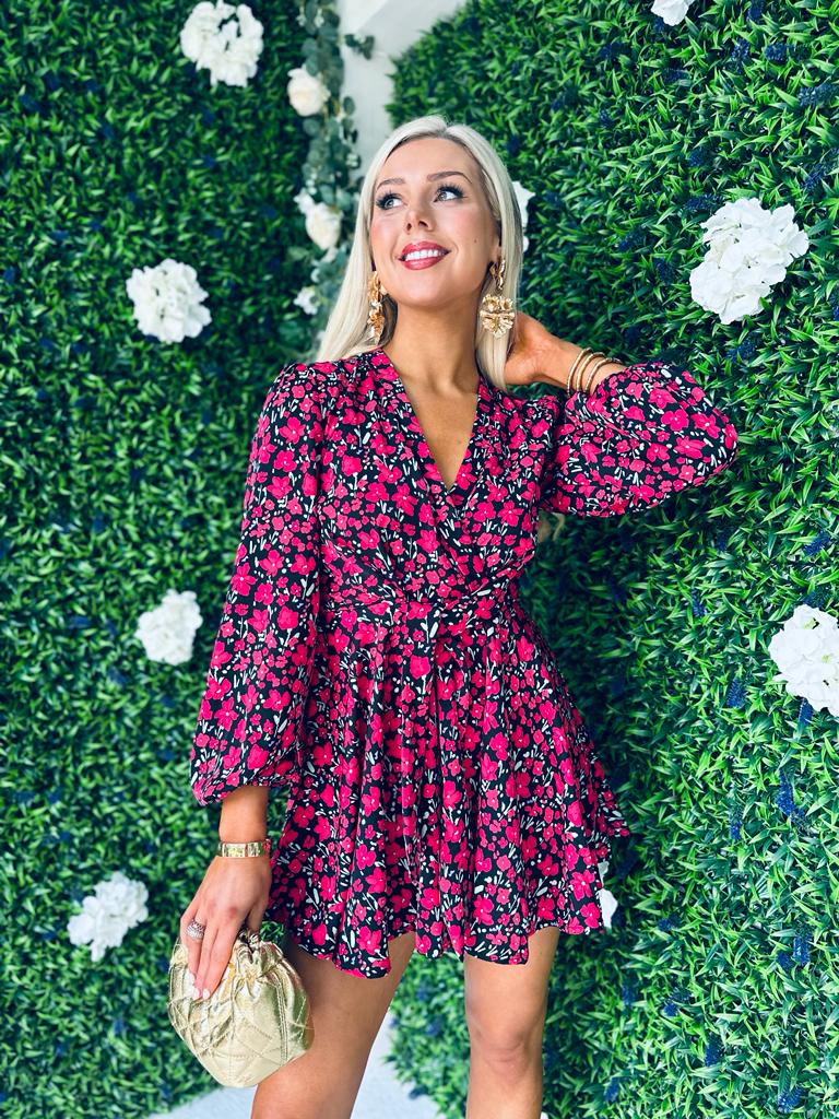 Ruby Tie Front Skater Mini Dress