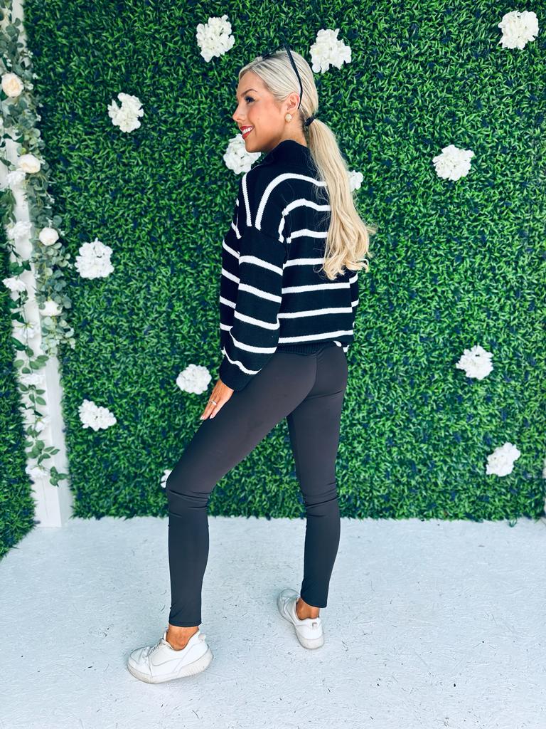 Shauna Scrunch Solid Leggings Black