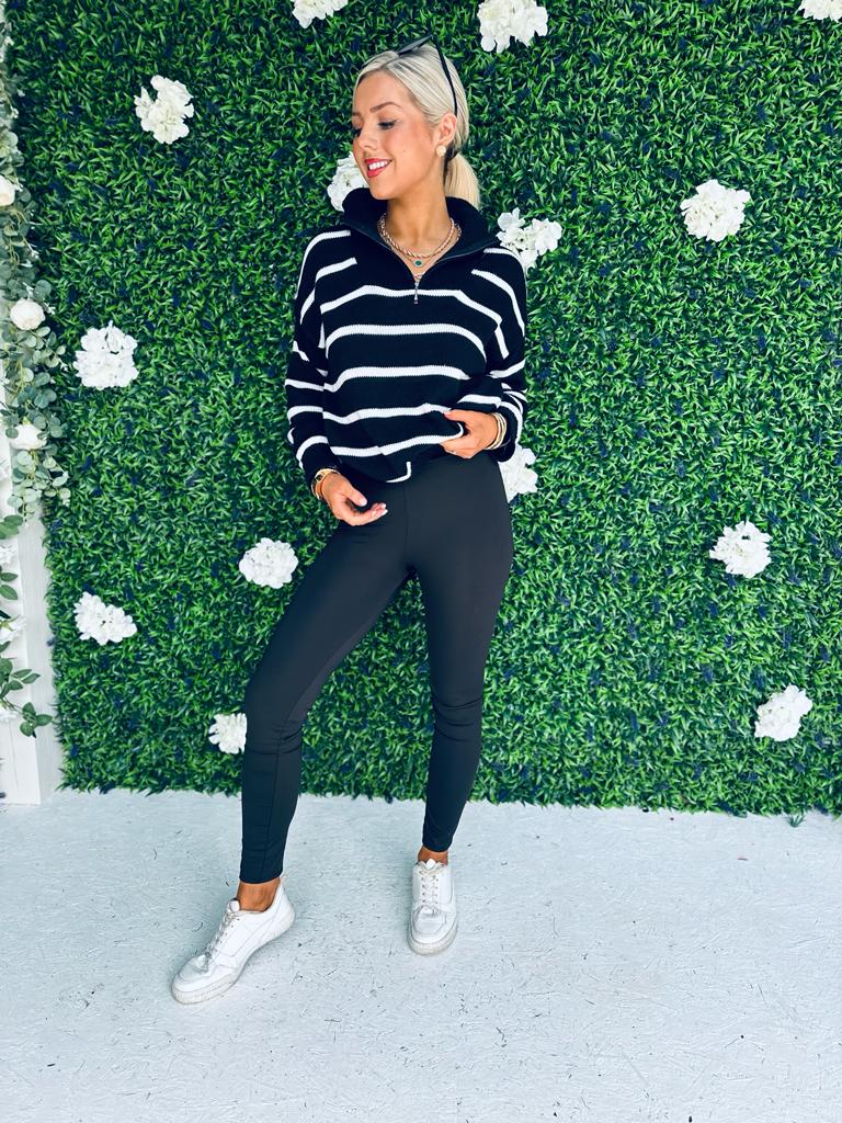 Shauna Scrunch Solid Leggings Black