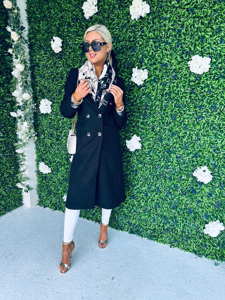 Rachel Double Breasted Coat Black