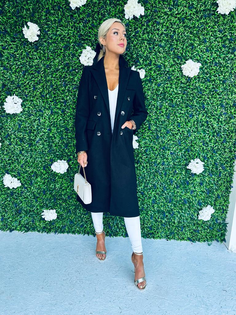 Rachel Double Breasted Coat Black