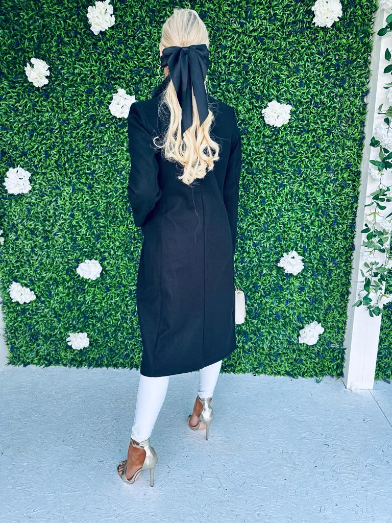 Rachel Double Breasted Coat Black