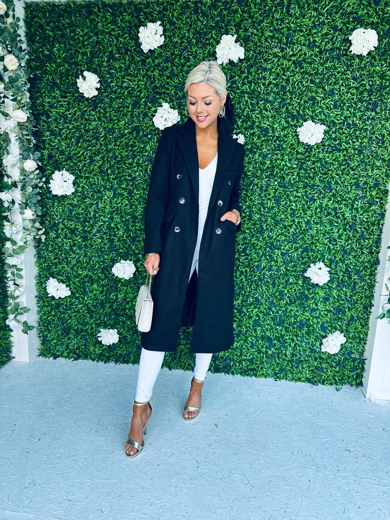 Rachel Double Breasted Coat Black