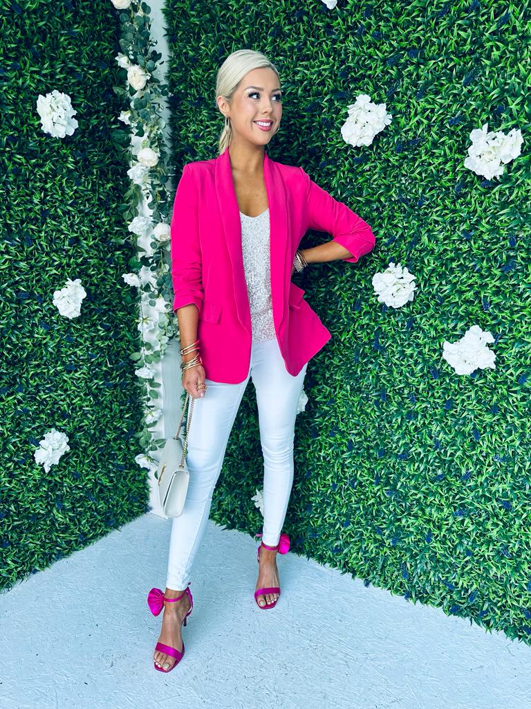 Pam Tailored Blazer Fuchsia
