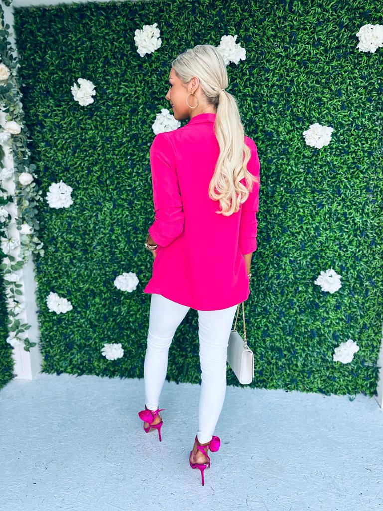 Pam Tailored Blazer Fuchsia