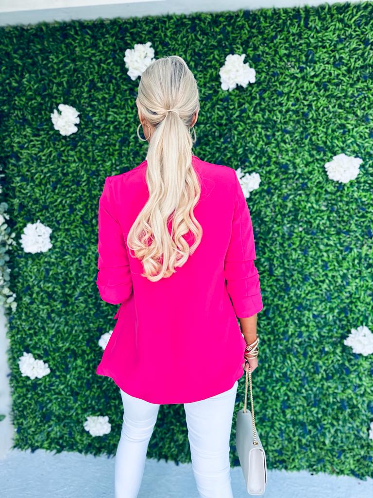 Pam Tailored Blazer Fuchsia