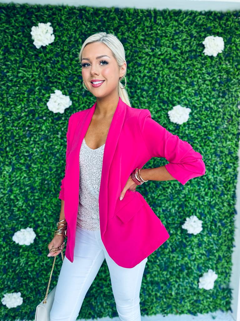 Pam Tailored Blazer Fuchsia