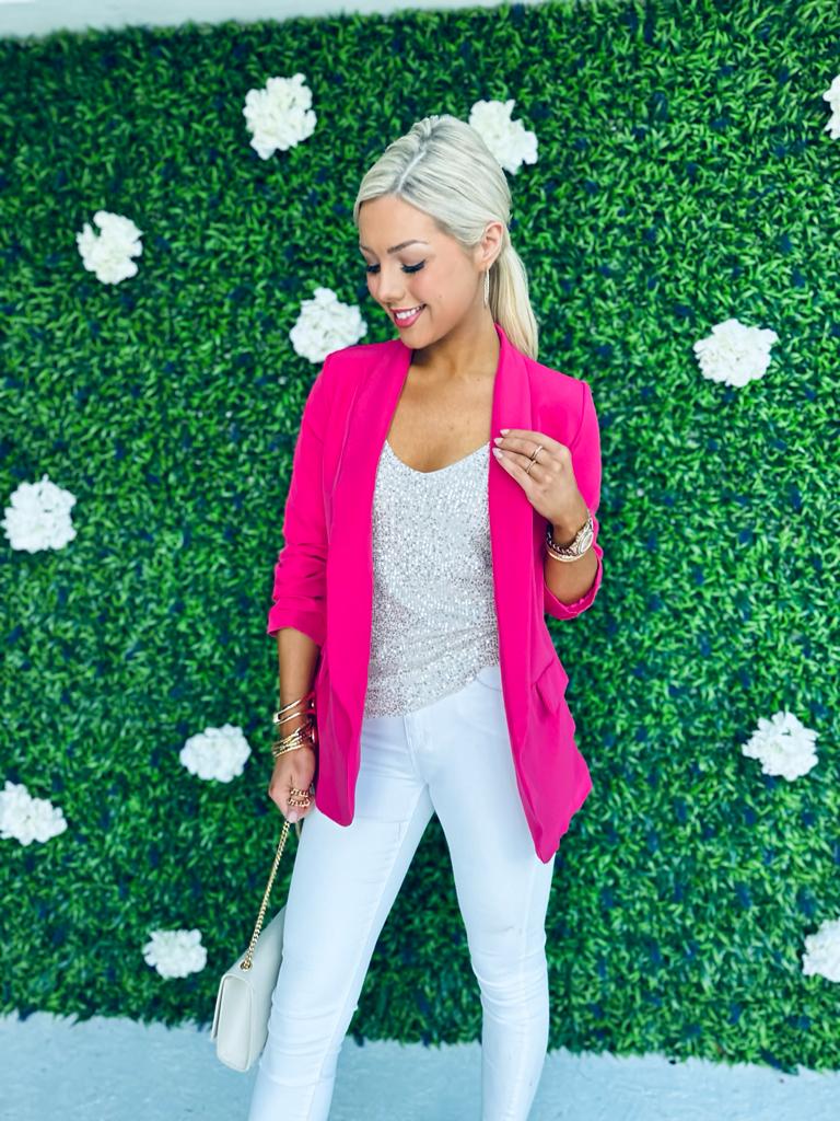 Pam Tailored Blazer Fuchsia