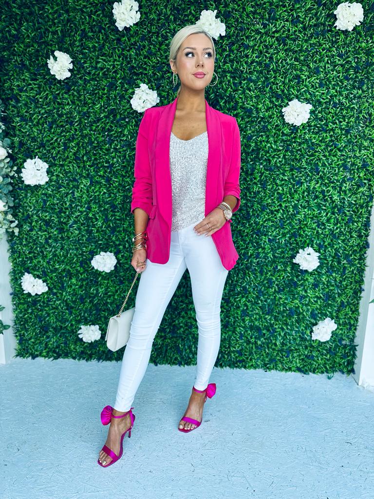 Pam Tailored Blazer Fuchsia
