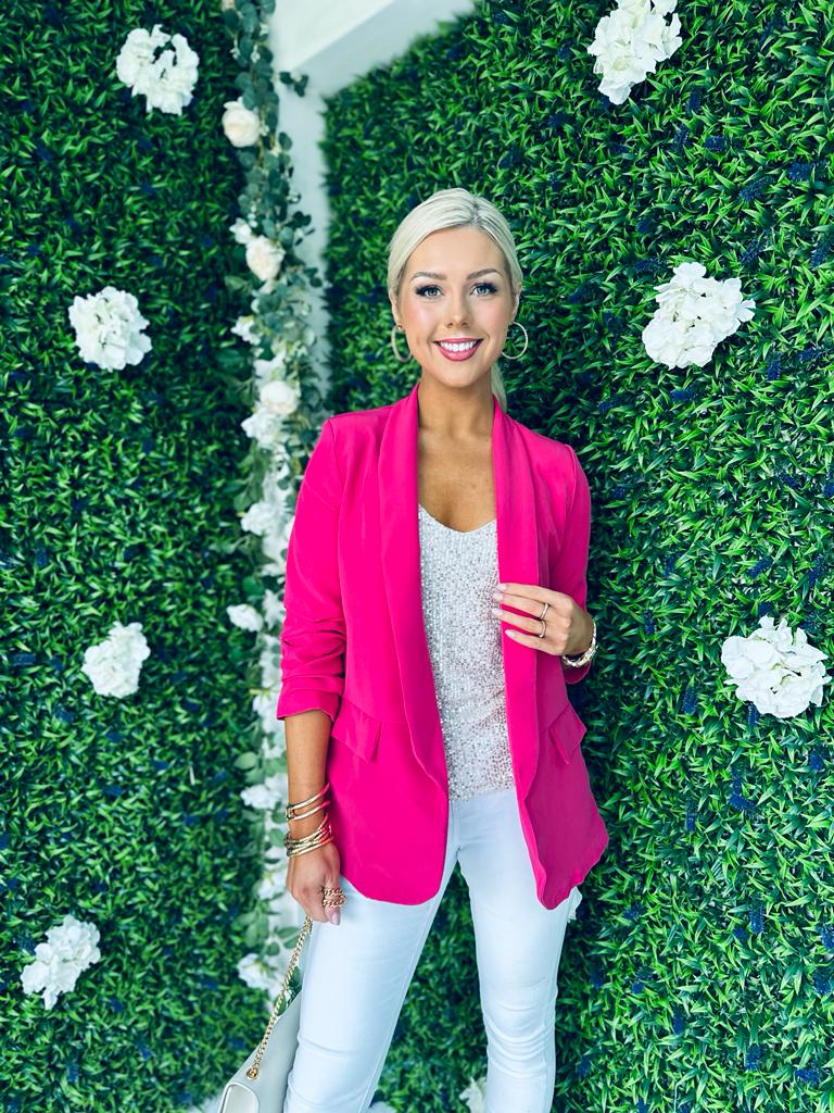 Pam Tailored Blazer Fuchsia