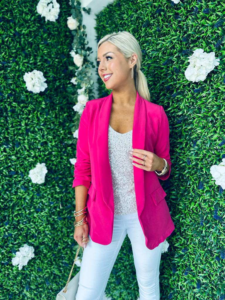 Pam Tailored Blazer Fuchsia
