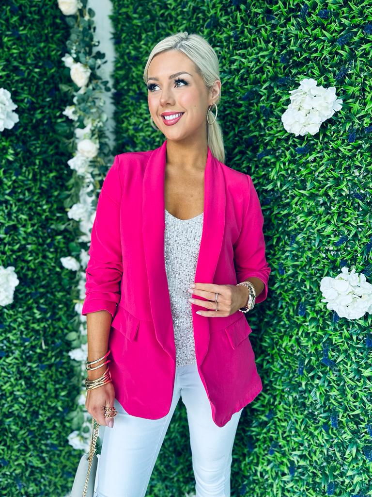 Pam Tailored Blazer Fuchsia
