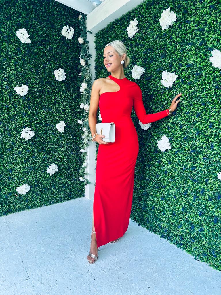 Tilly Single Sleeve Bodycon Dress Red