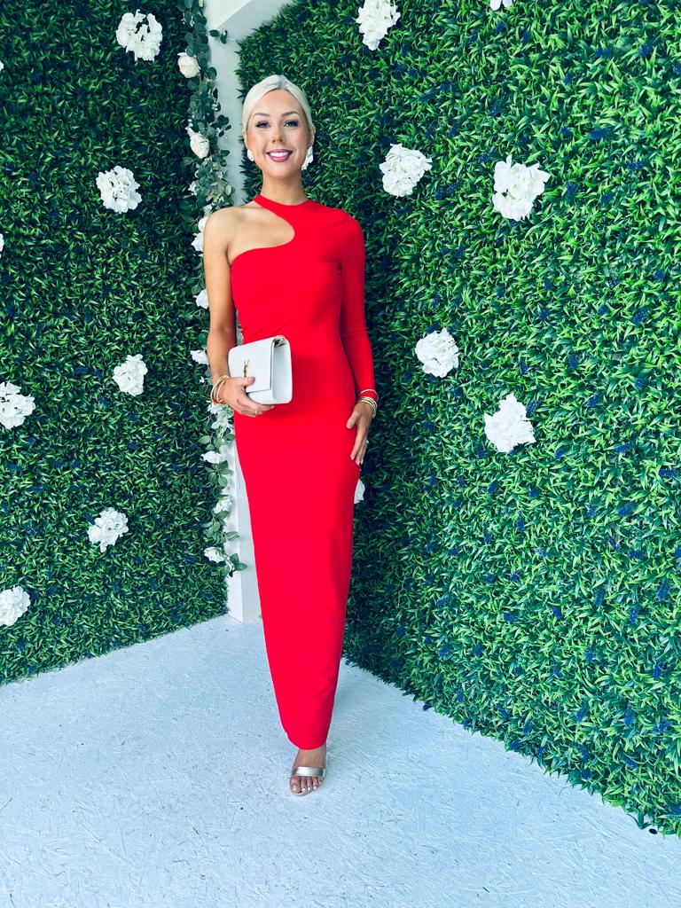 Tilly Single Sleeve Bodycon Dress Red