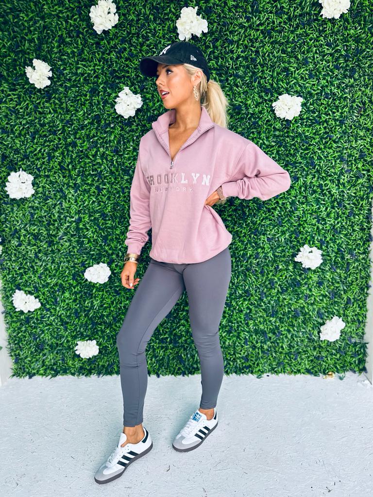 Shauna Scrunch Solid Leggings Grey
