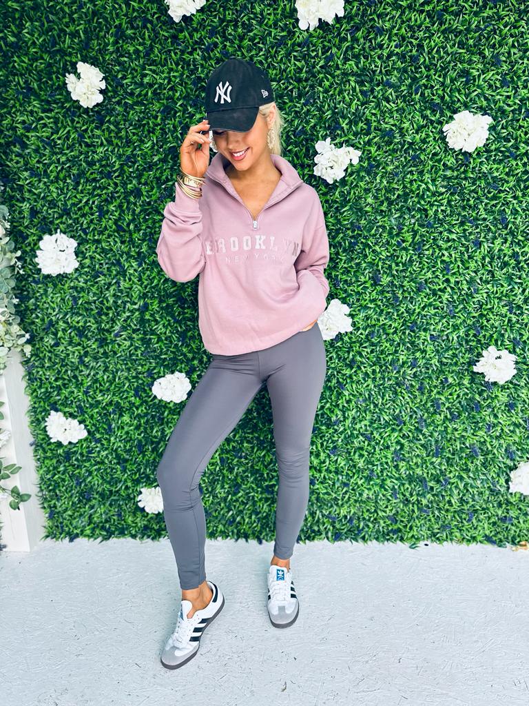 Shauna Scrunch Solid Leggings Grey