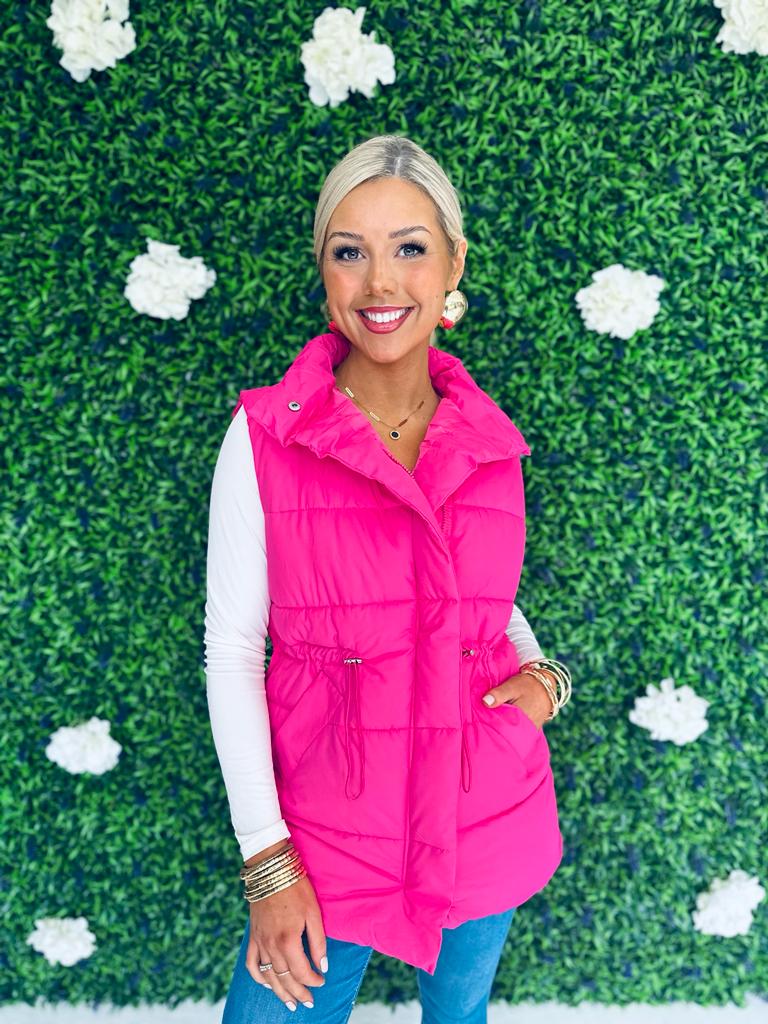 Tara Detailed Gilet Pink