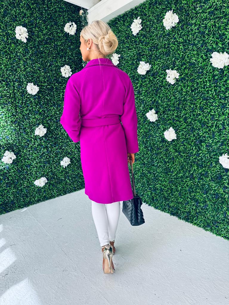 Joan Longline Coat Orchid