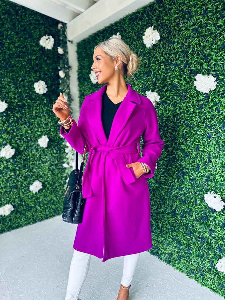 Joan Longline Coat Orchid
