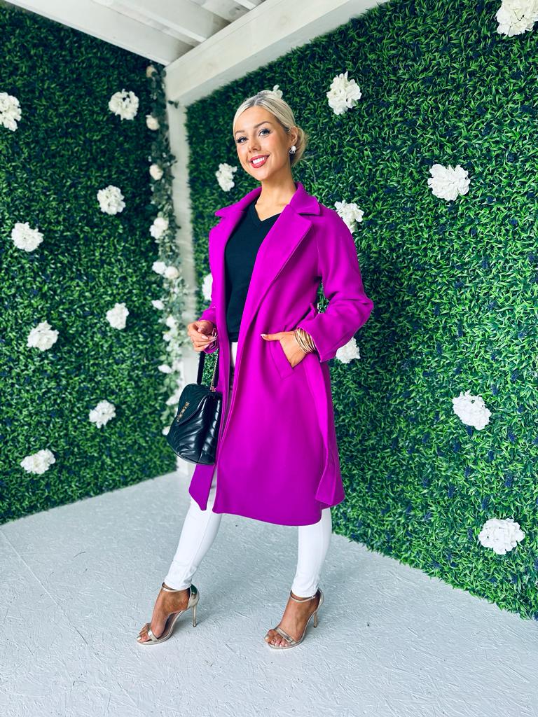 Joan Longline Coat Orchid