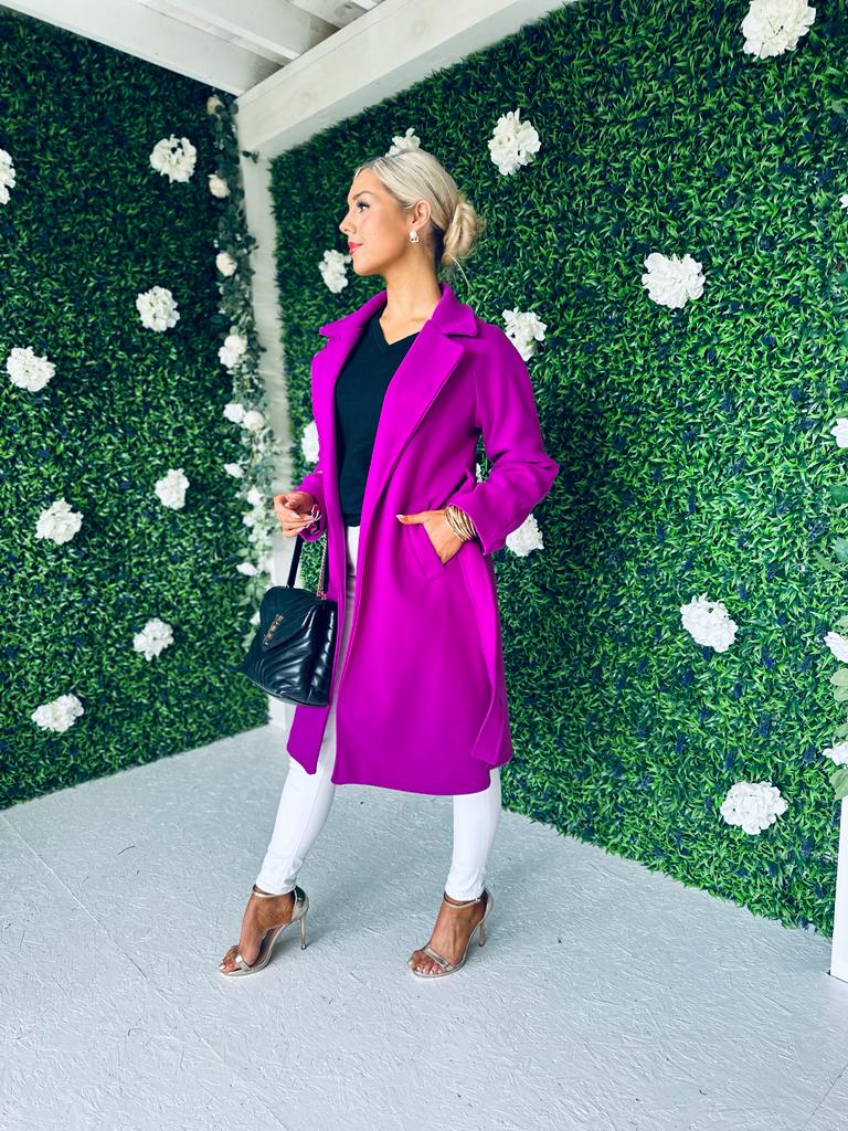 Joan Longline Coat Orchid