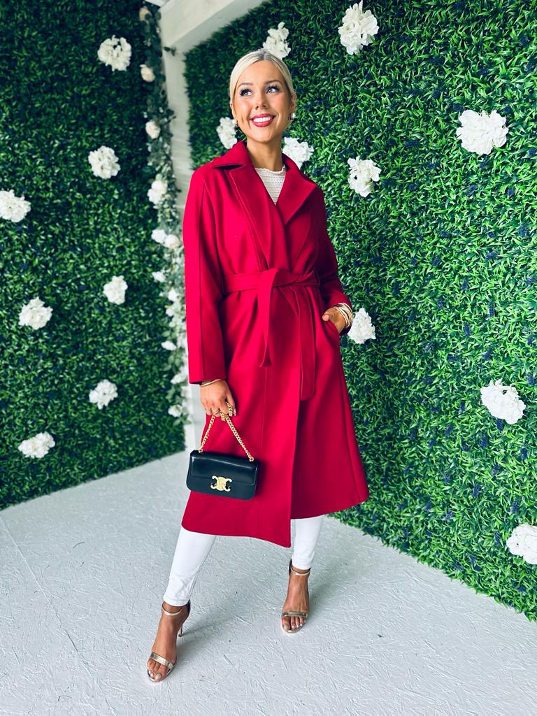 Michelle Longline Coat Wine