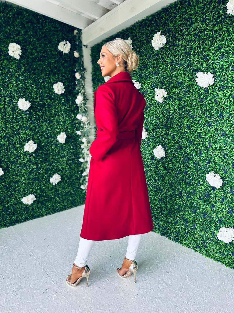 Michelle Longline Coat Wine