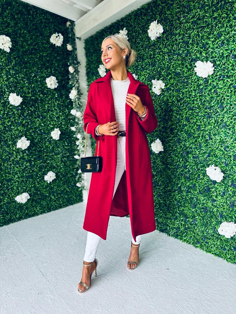 Michelle Longline Coat Wine