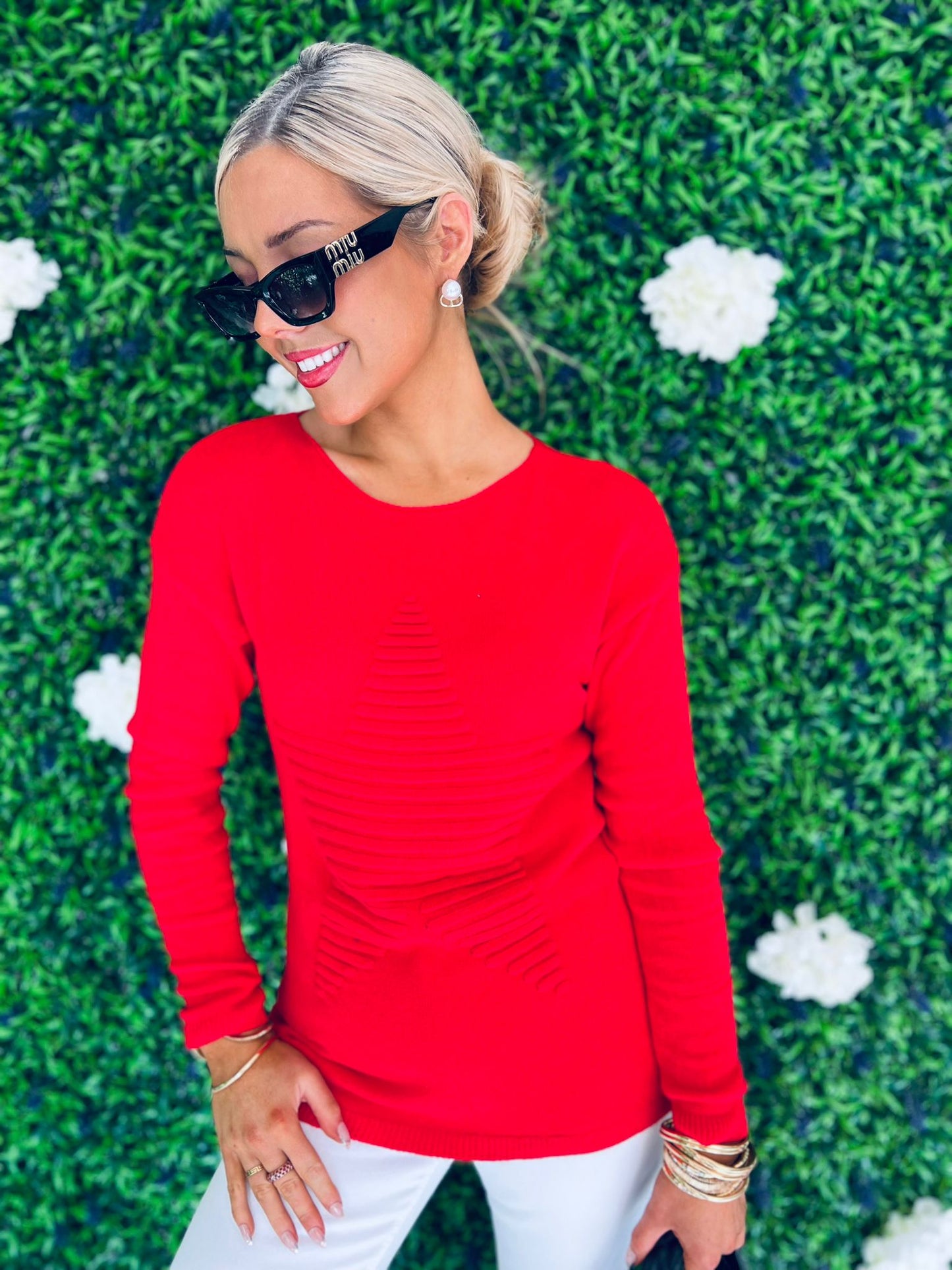 Finny Star Jumper Red
