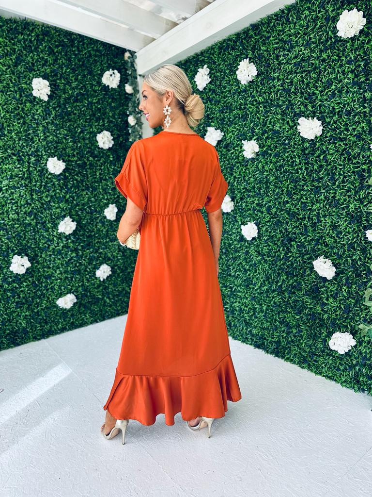 Bailey Hem Detail Dress Copper
