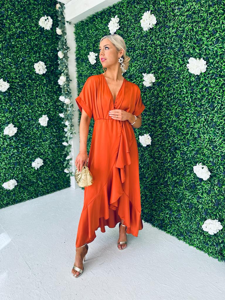 Bailey Hem Detail Dress Copper