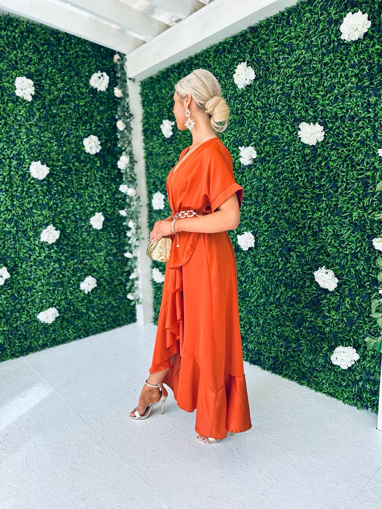 Bailey Hem Detail Dress Copper