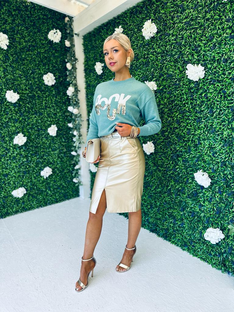 Java Midi Skirt Gold