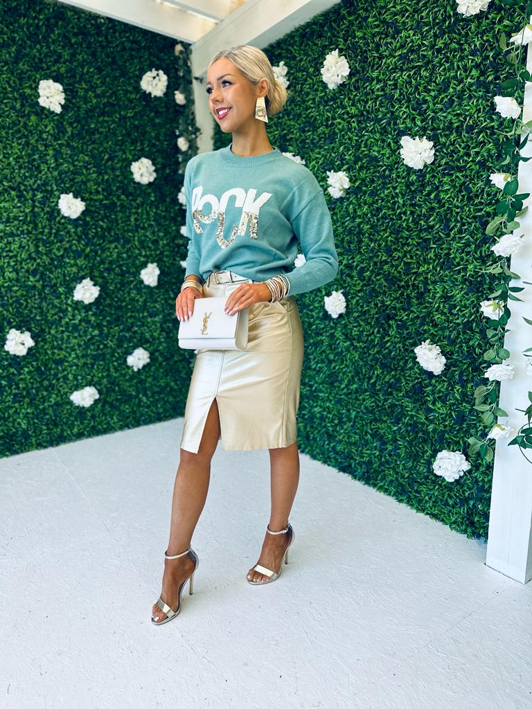Java Midi Skirt Gold