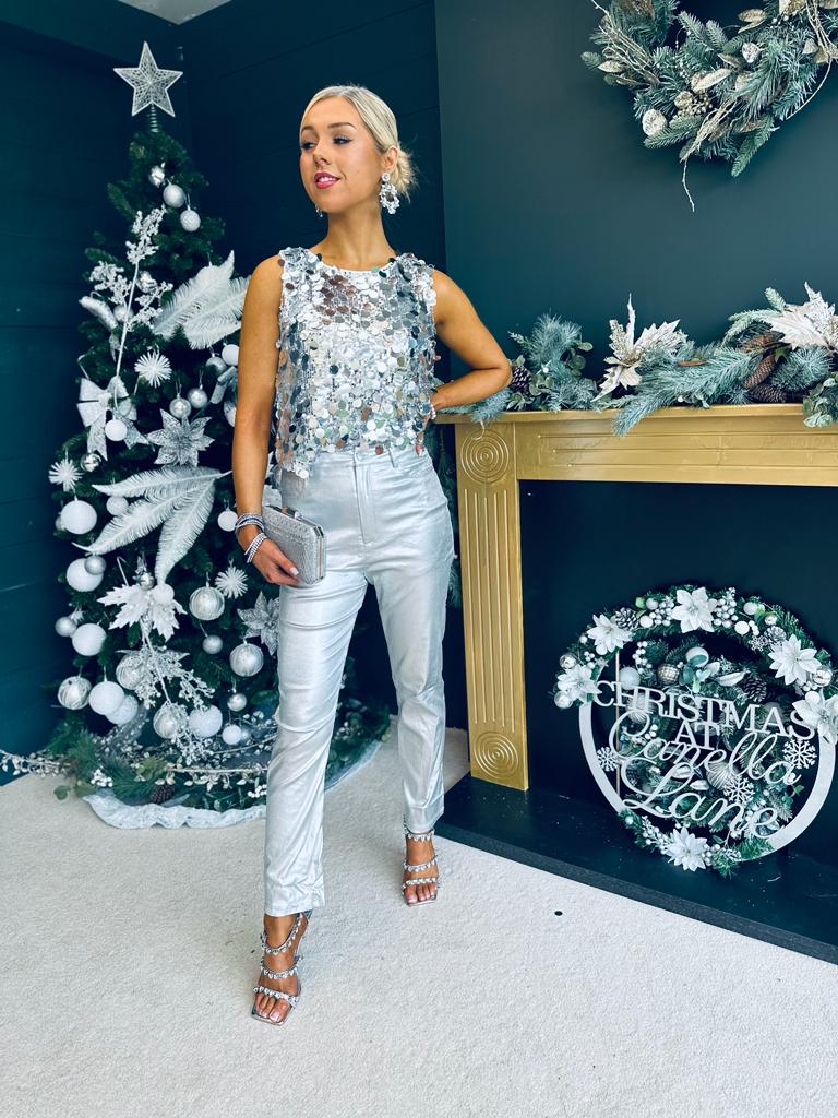 Skylar Tailored Trousers Silver