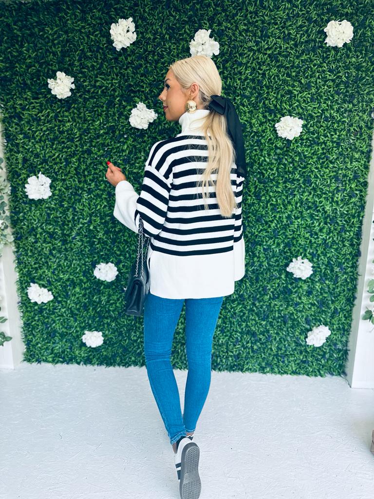 Nick High Neck Jumper Cream