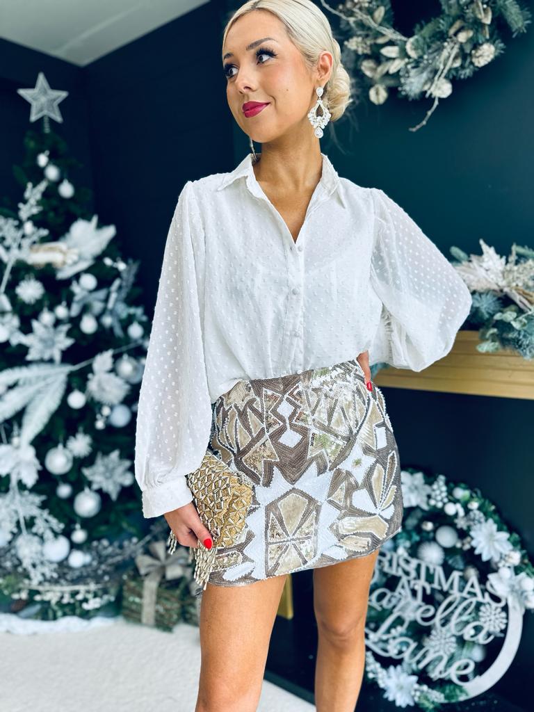 Geni Detailed Shirt Off White