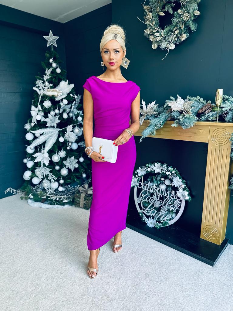 Gigi Gathered Maxi Dress Orchid