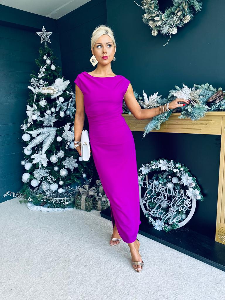 Gigi Gathered Maxi Dress Orchid