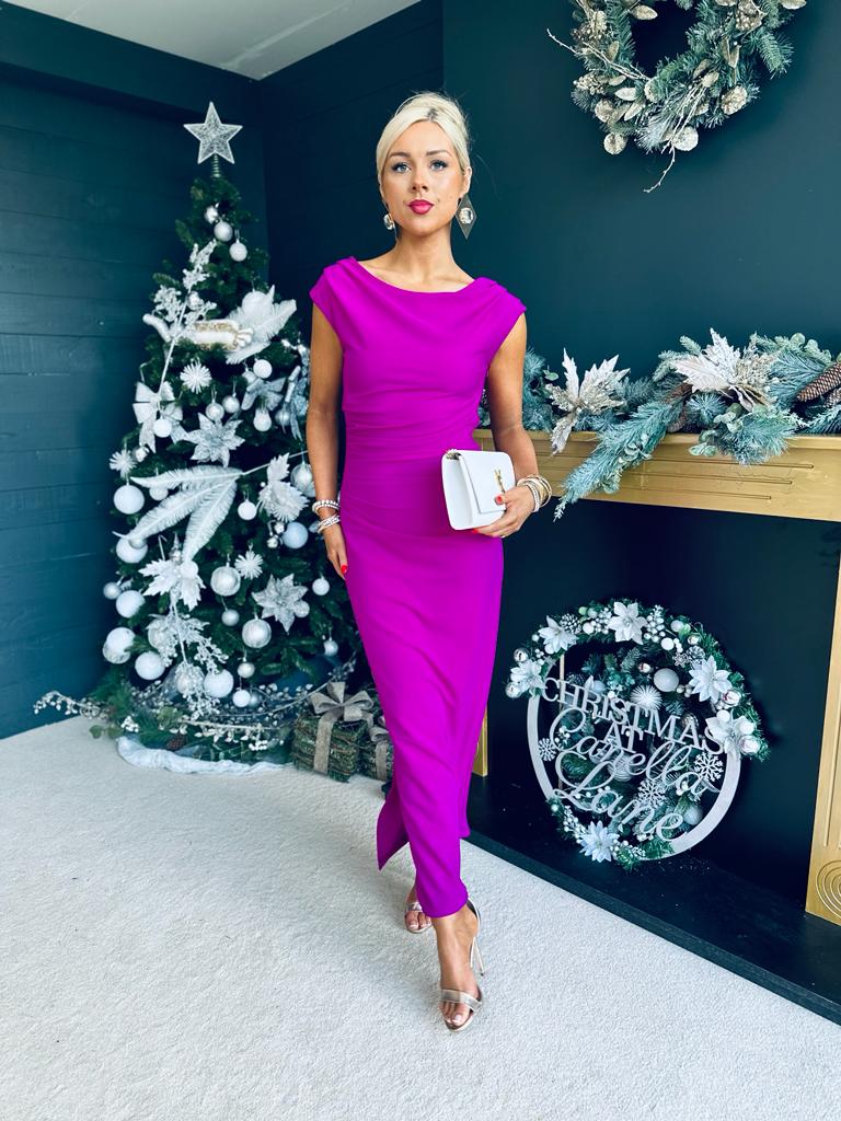 Gigi Gathered Maxi Dress Orchid