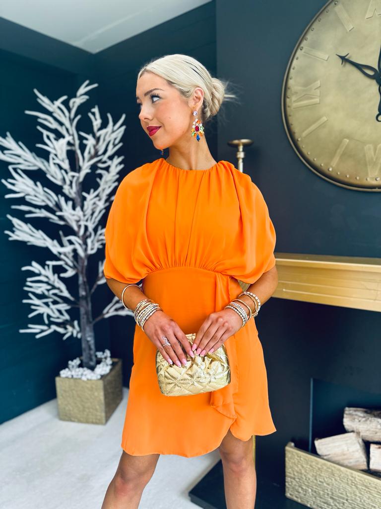 Orange batwing outlet dress