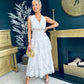 Anna Crochet Detailed Maxi Dress White