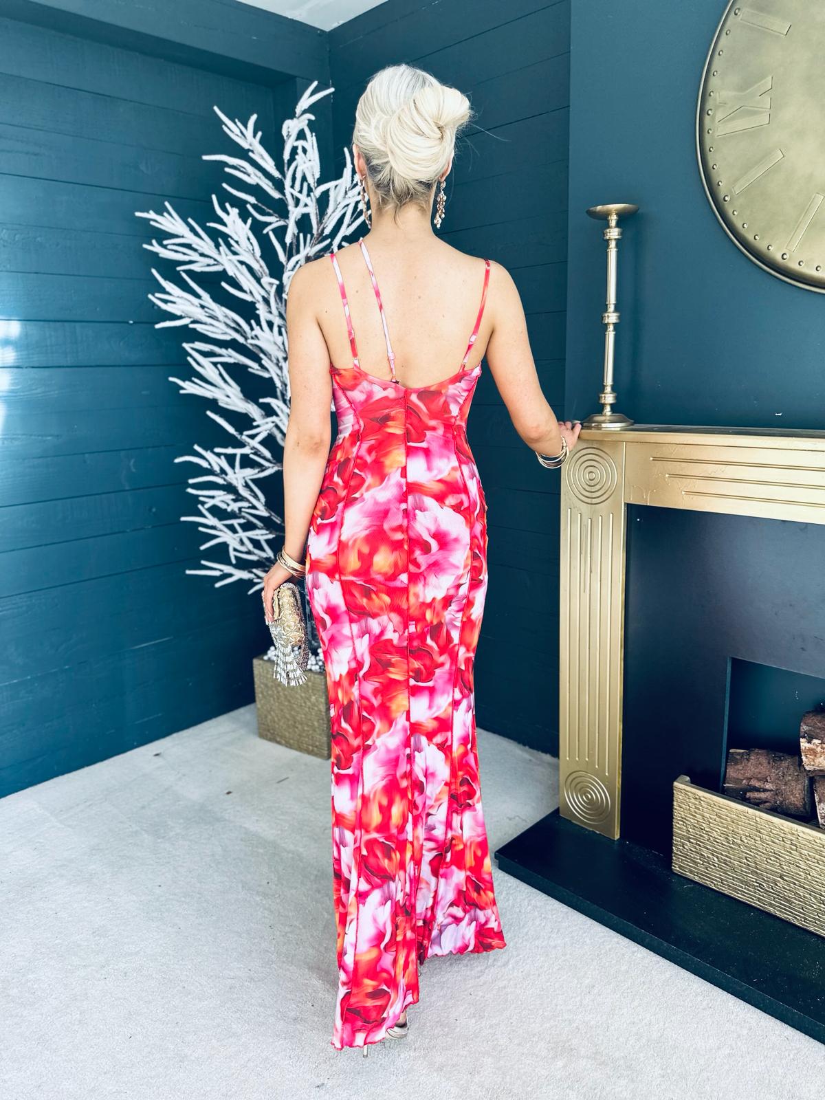 Meredith Occasion Maxi Dress Rouge