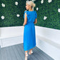 Bonnie Frill Detail Midi Dress Elect Blue