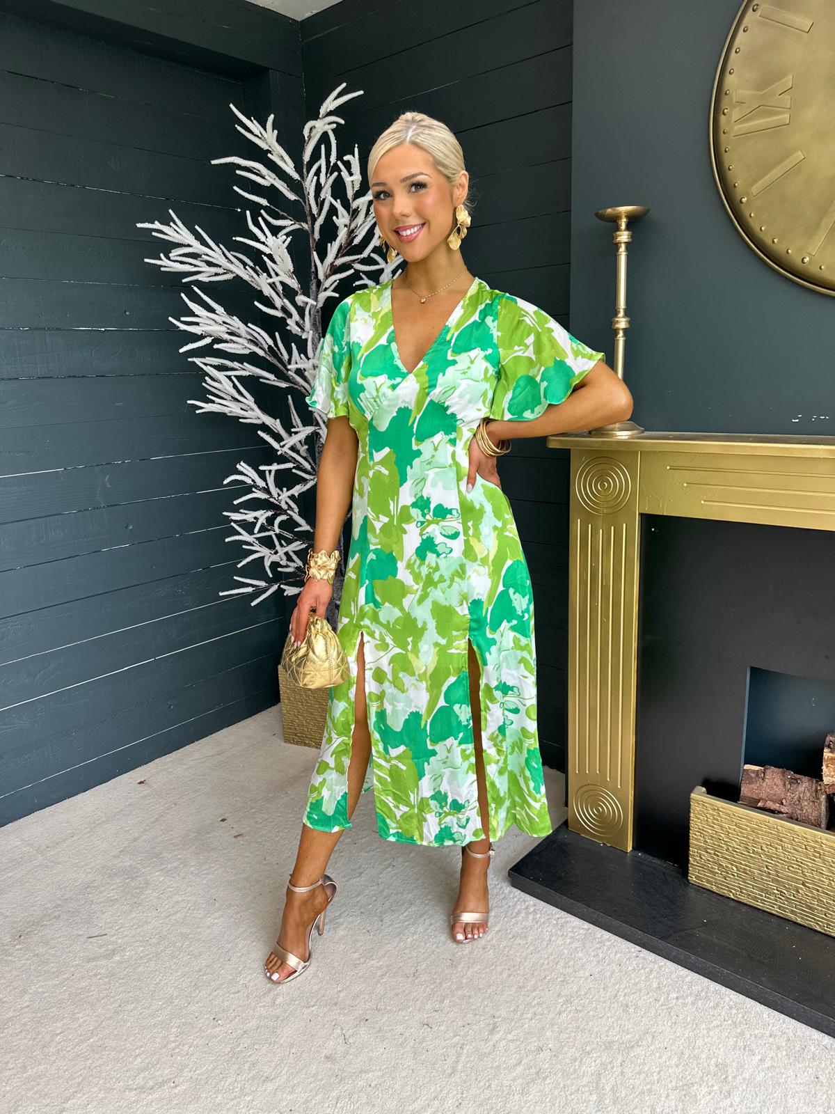 Split leg midi dress outlet