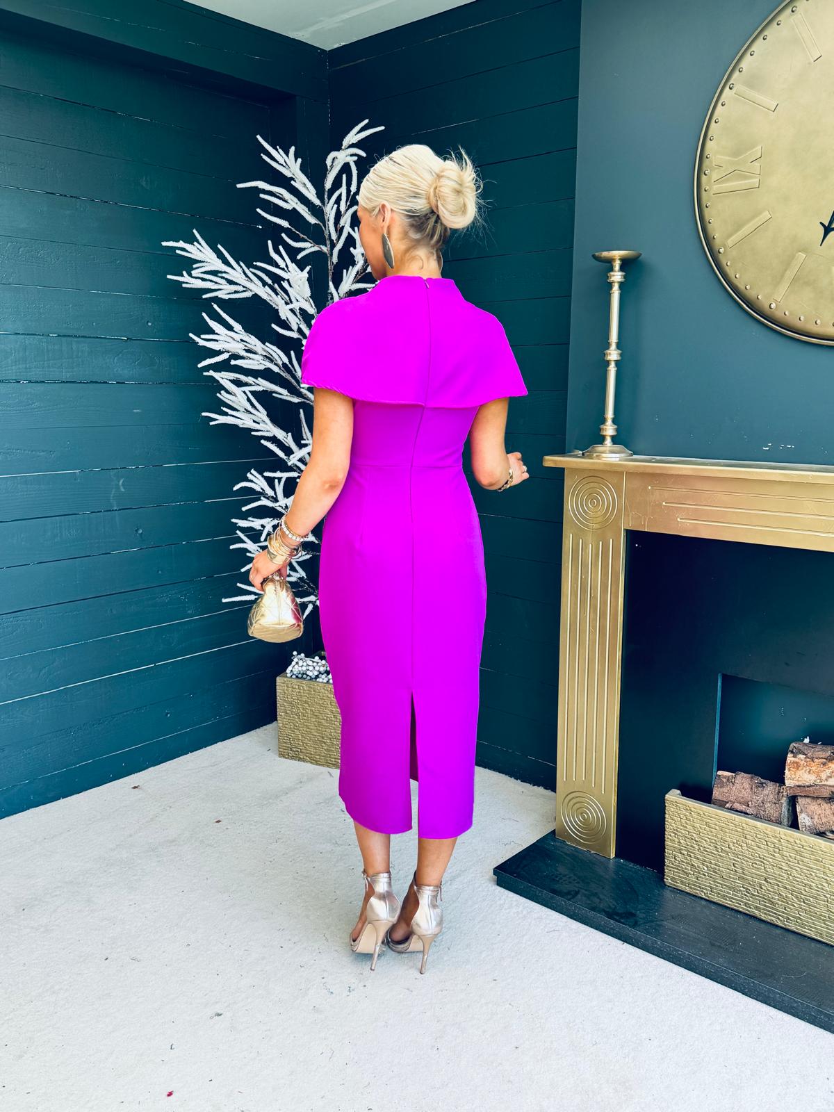 Shanna Detailed Occasion Dress Orchid