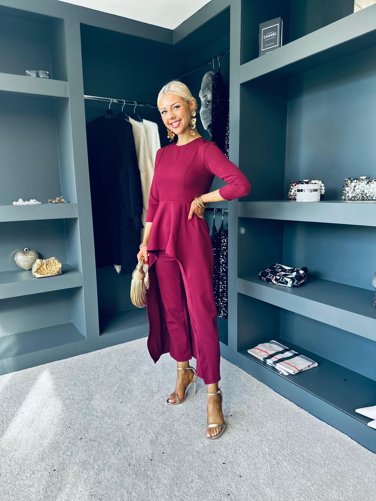 Sutton Occasion 2 Piece Burgundy