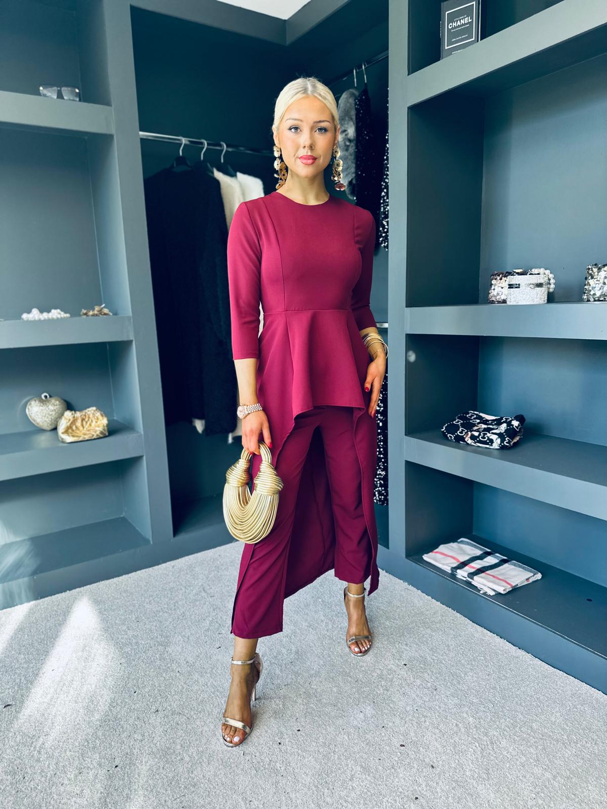Sutton Occasion 2 Piece Burgundy