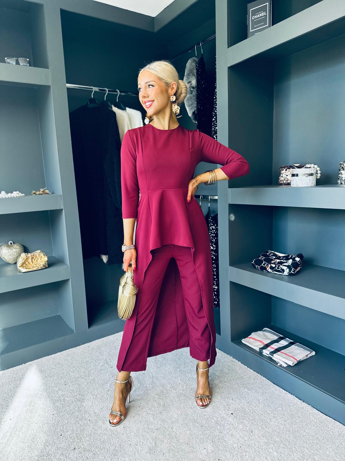 Sutton Occasion 2 Piece Burgundy